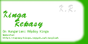 kinga repasy business card